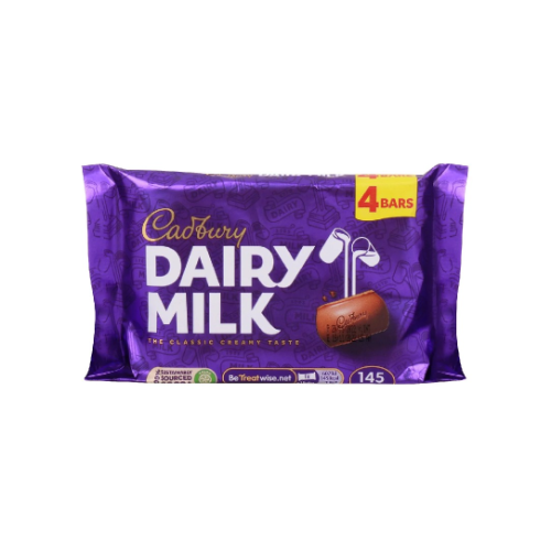 Cadbury Dairy Milk 4 Bars (4x27.2g)