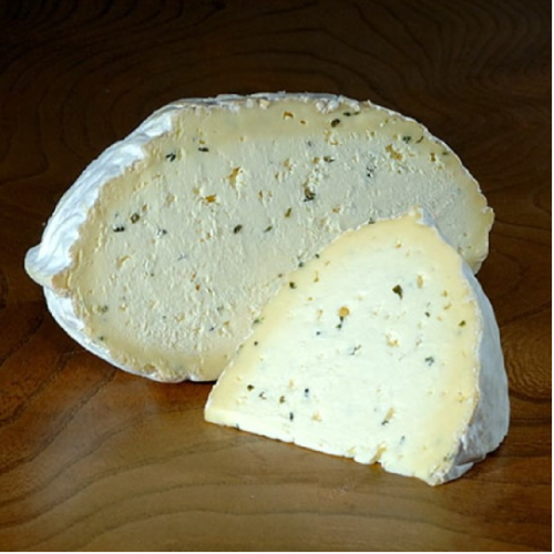 Sharpham Rustic Chive & Garlic Hard Cheese 100g