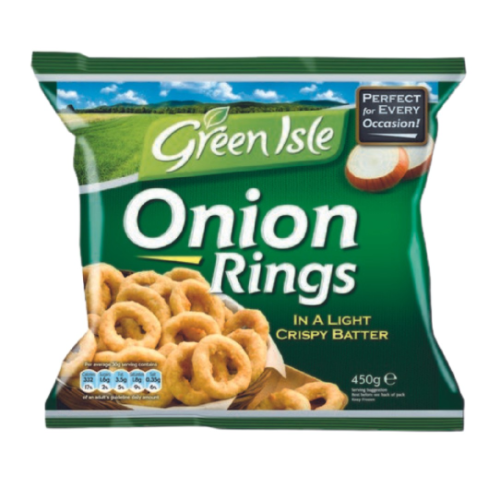 Green Isle Onion Rings in a Light Crispy Batter 450g