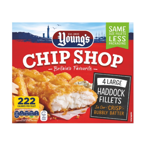 Youngs Chip Shop Haddock Fillets x 4 (400g)