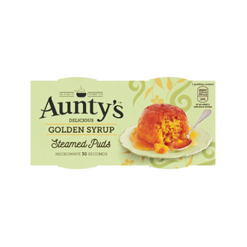 Aunty's Delicious Golden Syrup Steamed Puds 2 x 95g