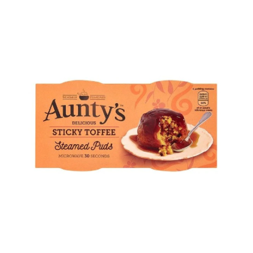 Aunty's Delicious Sticky Toffee Steamed Puds 2 pack 95g