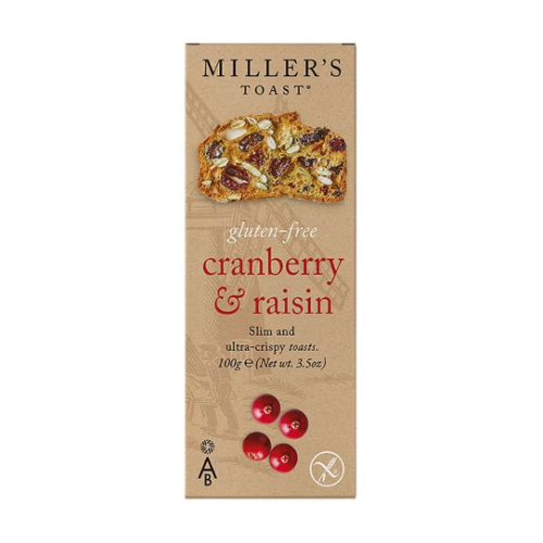 Millers Gluten Free Cranberry & Raisin Toast 100g